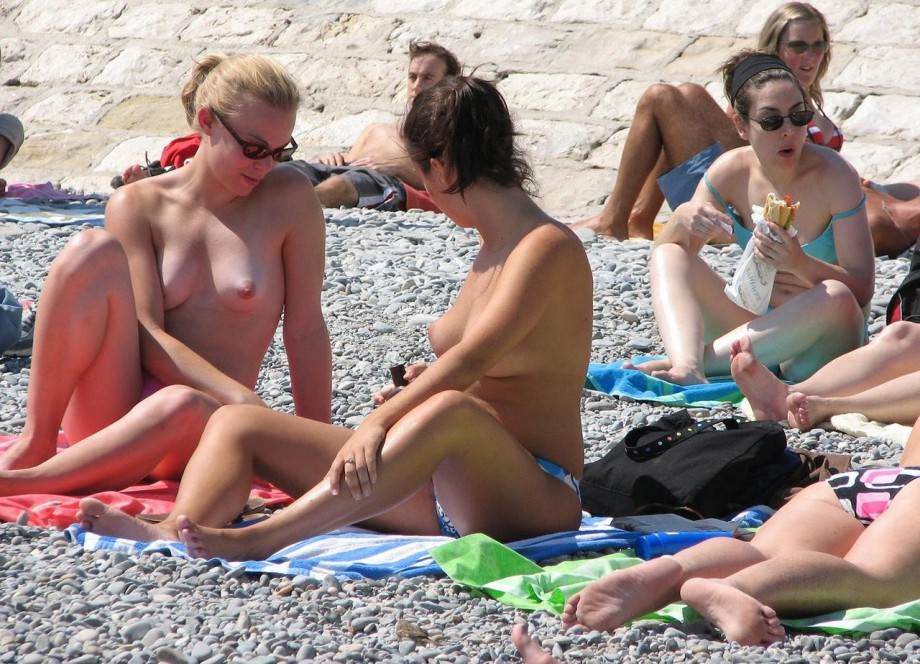 Amateur girls on beach 21