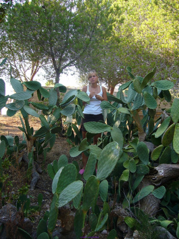 Young blonde on beach