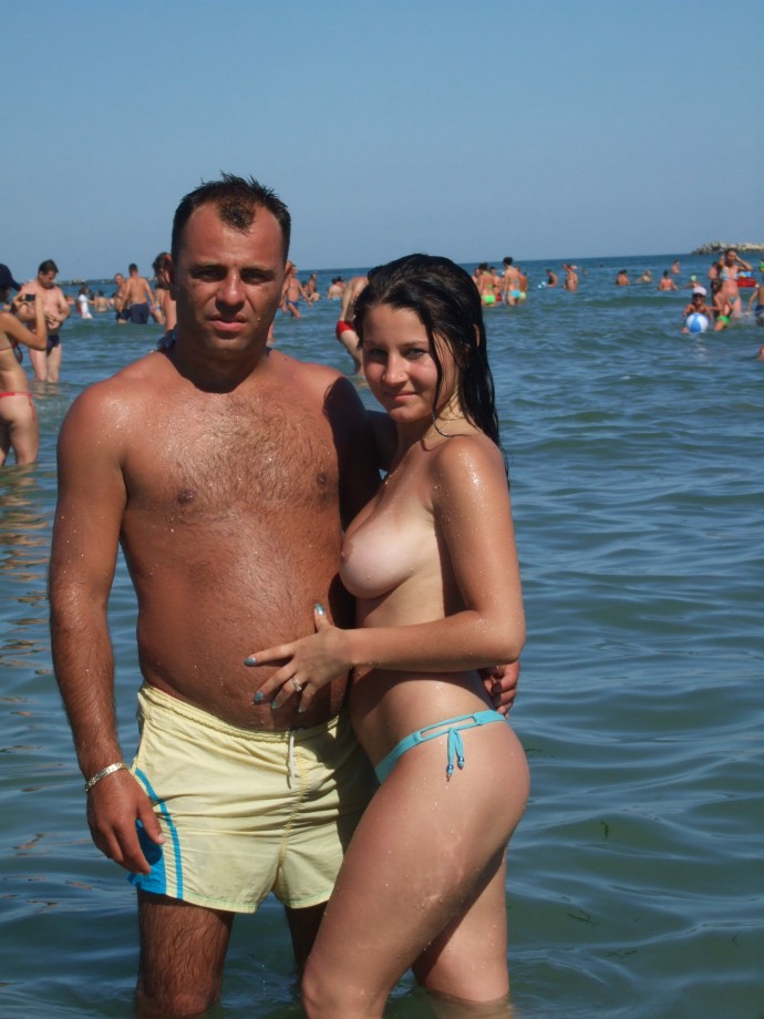 Romanian girl on the beach