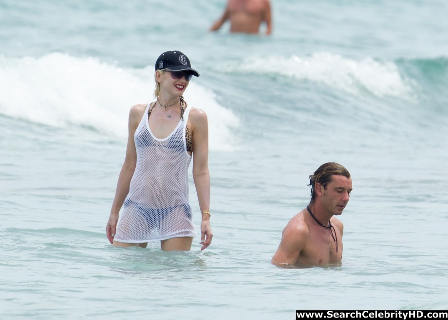 Gwen stefani bikini candids at a beach in miami