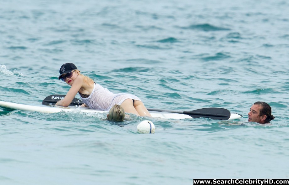 Gwen stefani bikini candids at a beach in miami