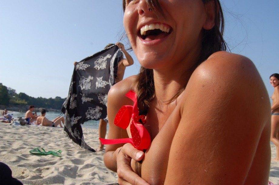 Topless girls on the beach - 155 - young tits