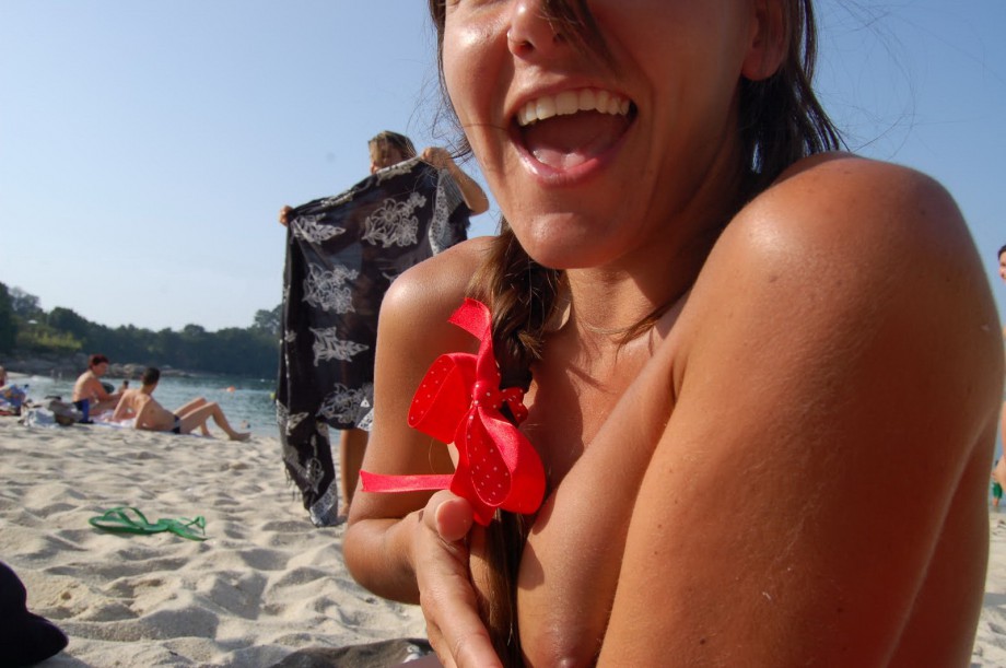 Topless girls on the beach - 155 - young tits