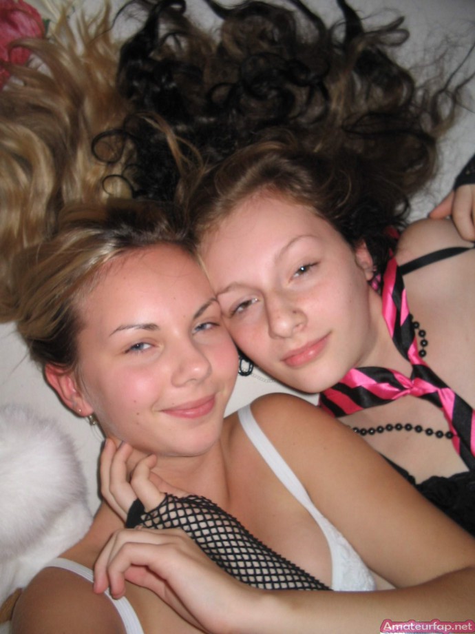 Naughty blonde lesbians playing erotic games