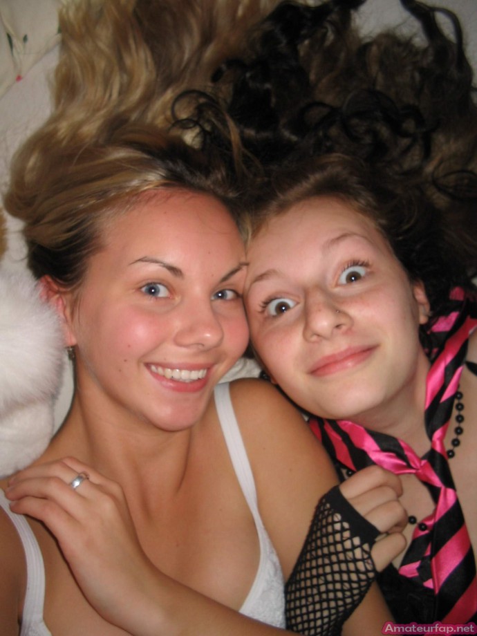 Naughty blonde lesbians playing erotic games