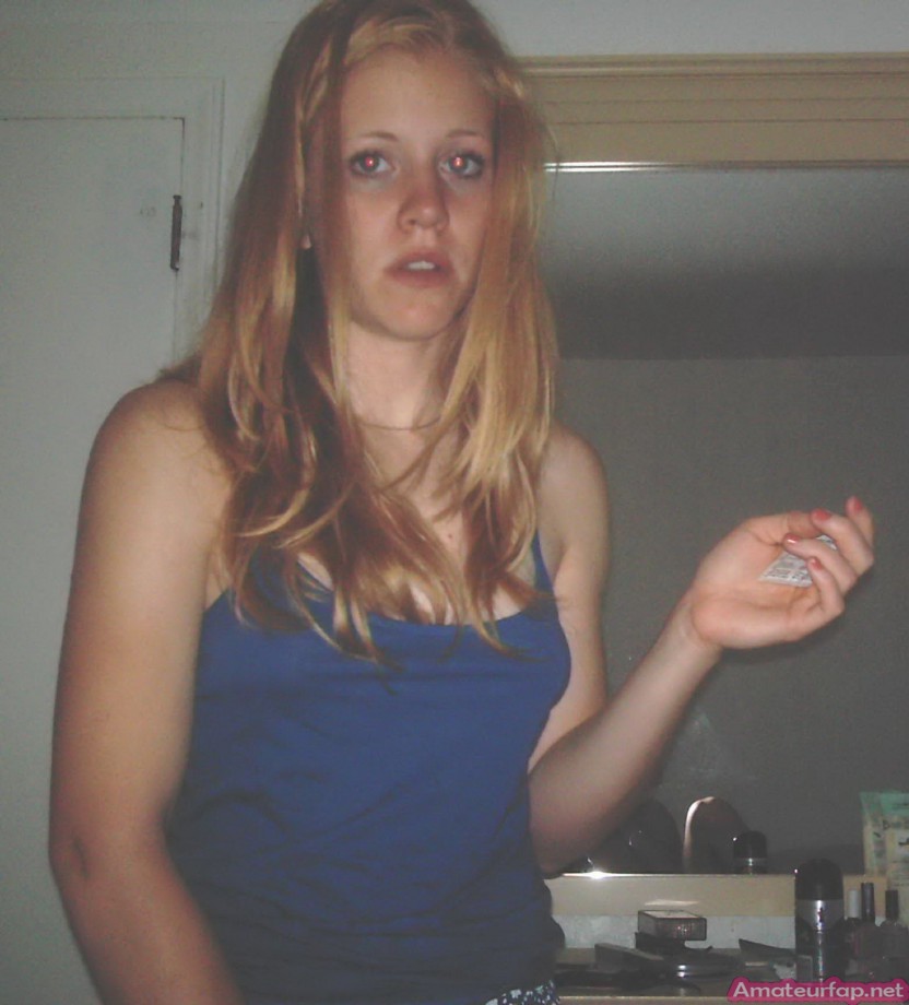 Nude pictures of horny blonde sucking