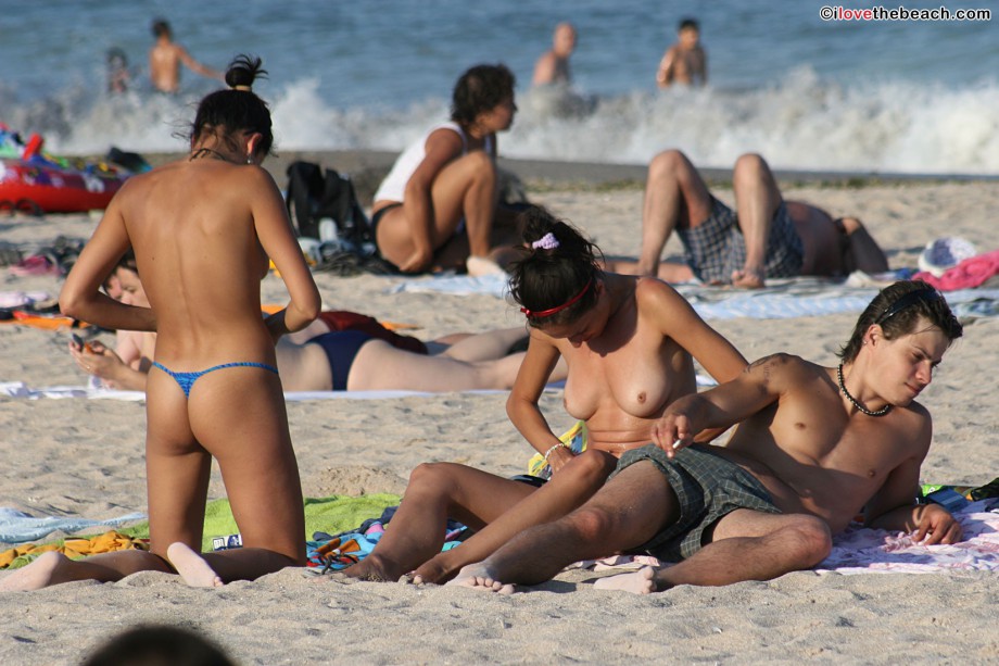 Topless girls on the beach -  007