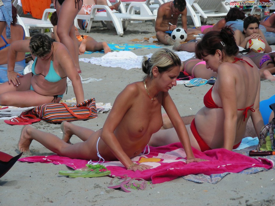 Topless girls on the beach -  011