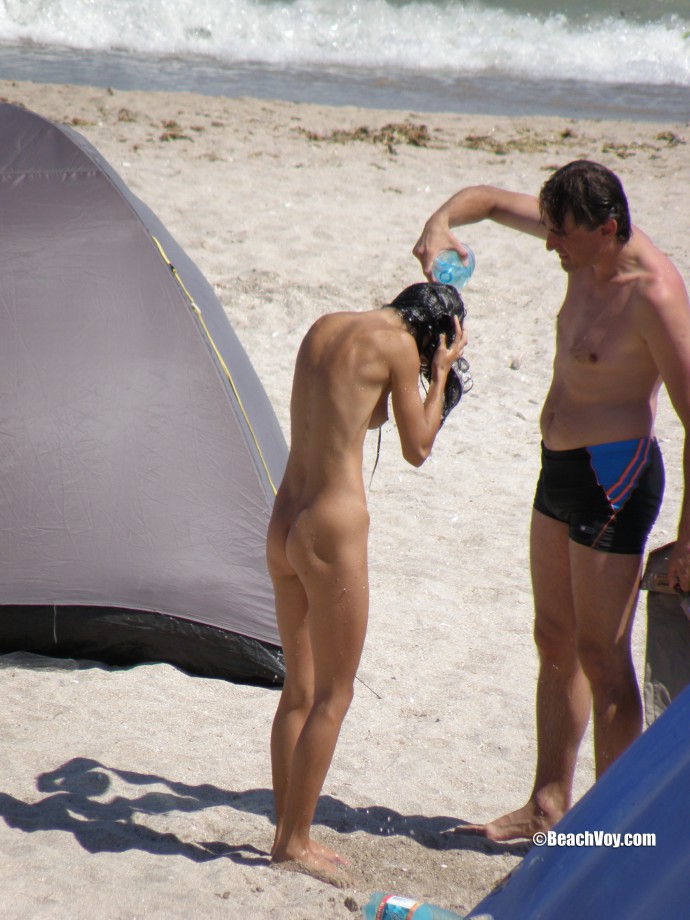 Nude girls on the beach - 100