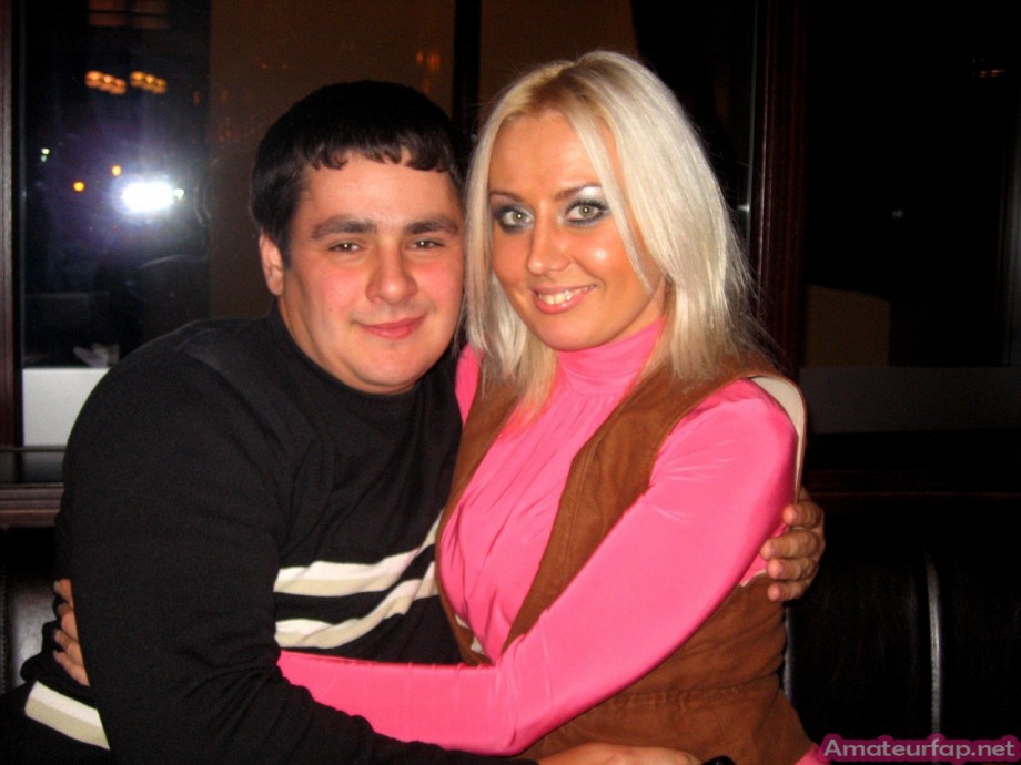 Busty hrony blonde and her boyfriend