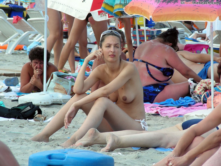 Topless girls on the beach -  010