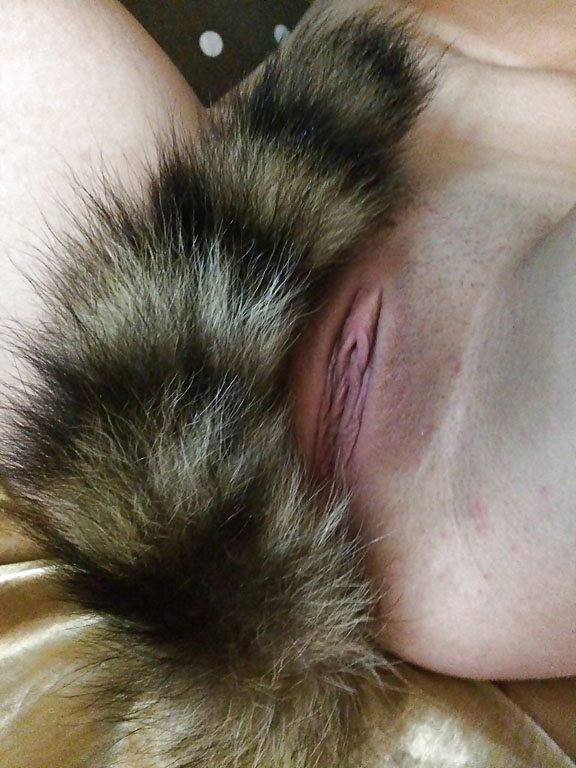 Sexy amateur girls with anal foxtail plug