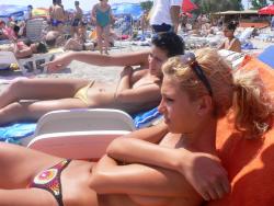 Blond chick on holiday -  italian beach 8/11