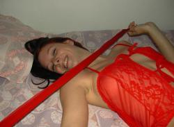 Homemade amateur teen in red lingerie set-45076 14/21