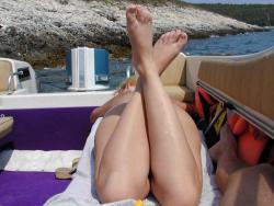 Blonde nude boattrip - holiday pics 3/12