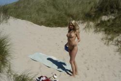 Swedish blond teen having fun on the beach 13/38