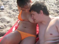 Young teen couple on the beach  5/14