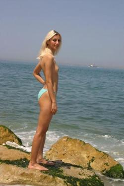 Cute blonde on nude beach  2/61