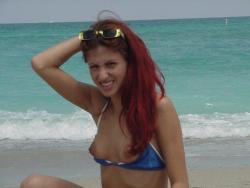 Redhead on a nude beach  28/80