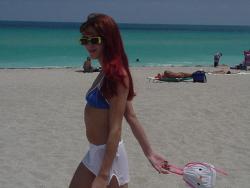 Redhead on a nude beach  32/80