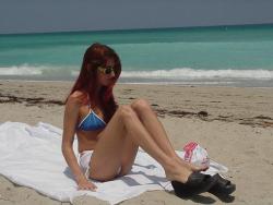 Redhead on a nude beach  36/80