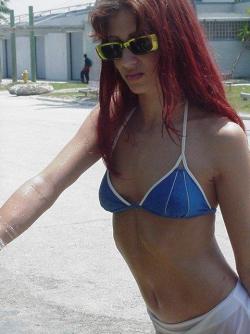 Redhead on a nude beach  43/80