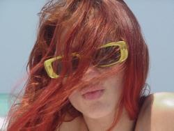 Redhead on a nude beach  56/80