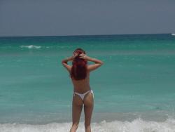 Redhead on a nude beach  74/80