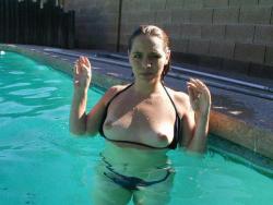 Amateur taking a nude swim  24/121