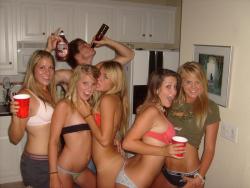 Sexy and drunk college girls get naked at party  6/13