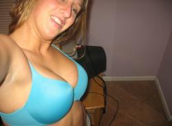 Amateur blond girl with big boobs / self pics 22/81