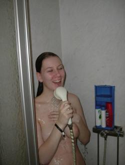 Naked pierced shower girlfriend  11/12