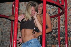 Cute girls flashing at bar  17/20