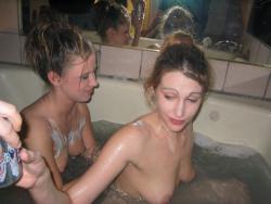 Two girls are taking a bath and shave your pussy  10/59