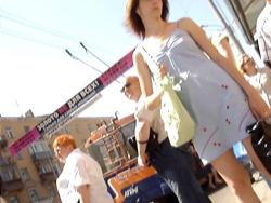 Streets upskirt voyeur spy 035  11/99