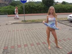 Nice blonde naked outdoor(55 pics)