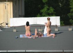 Teens sunbathing in the roof ( voyeur ) 11/13