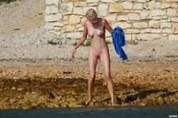 Perfect blond danish teen on nudist beach  13/31
