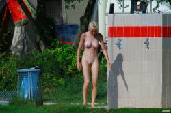 Perfect blond danish teen on nudist beach  25/31