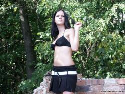 Nice ex girl chantal outside at ruine  17/33