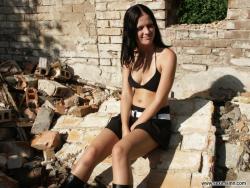 Nice ex girl chantal outside at ruine  33/33