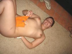 Blonde college hottie strips in tanga 3/18