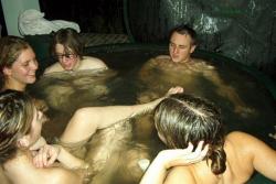 Amateurs: sharing a hot tube. part 1. 2/46