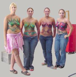 Amateurs: body painted girls. part 7.  37/47