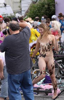 Nude on bicycle in public 99  15/22
