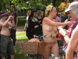 Nude on bicycle in public 96  6/48
