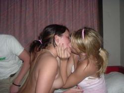 Group of girls -3- lesbian act in a hotel room  1/8