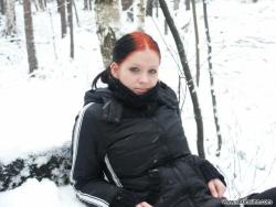 Nice ex girl chantal in snow  9/51