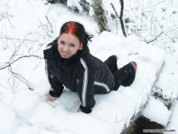 Nice ex girl chantal in snow  18/51