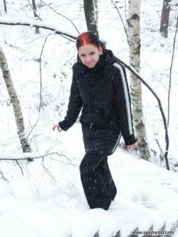 Nice ex girl chantal in snow  23/51